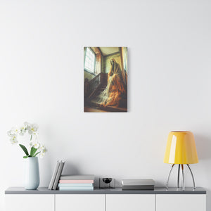 Haunting Ghost Canvas Art, Spooky Home Decor, Halloween Wall Art, Gothic Decoration, Creepy Haunted Print