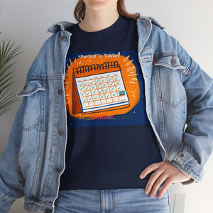 Periodic Table Calendar Tee — Humorous Science Pun T-Shirt