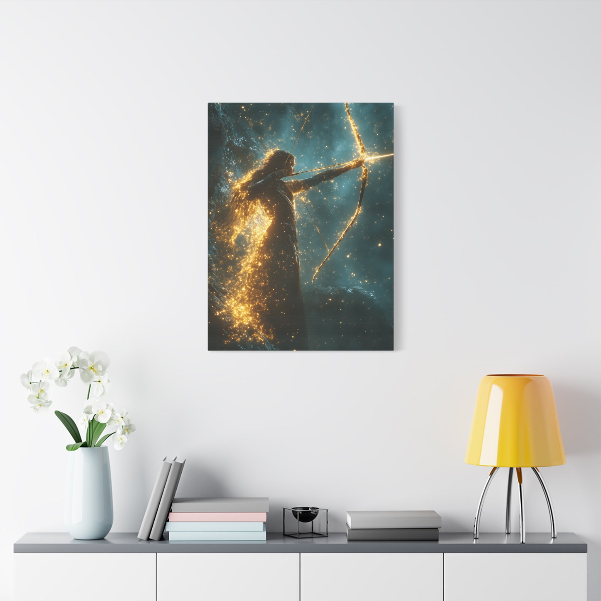 Celestial Archer Canvas Art Print, Dreamy Home Decor for Art Lovers, Gift for Her, Modern Wall Art, Bohemian Room Decor