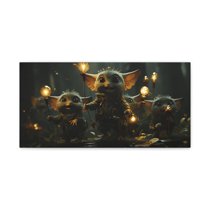 Whimsical Creature Canvas Art, Magic Decor, Playful Wall Art, Fantasy Home Decor, Kids Room Art