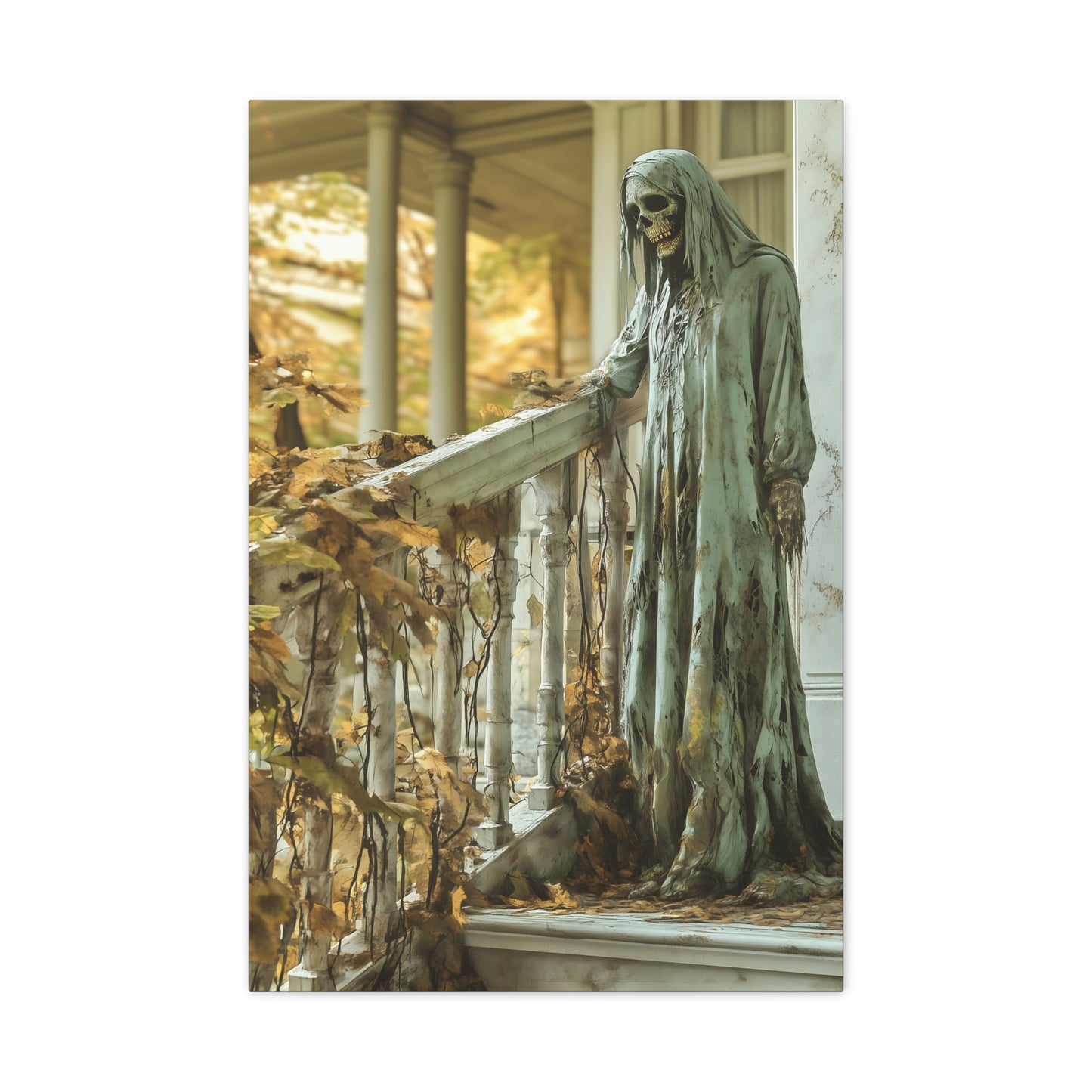 Spooky Gothic Canvas Art, Halloween Decor, Haunted House Wall Art, Creepy Home Decor, Dark Aesthetic