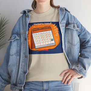 Periodic Table Calendar Tee — Humorous Science Pun T-Shirt