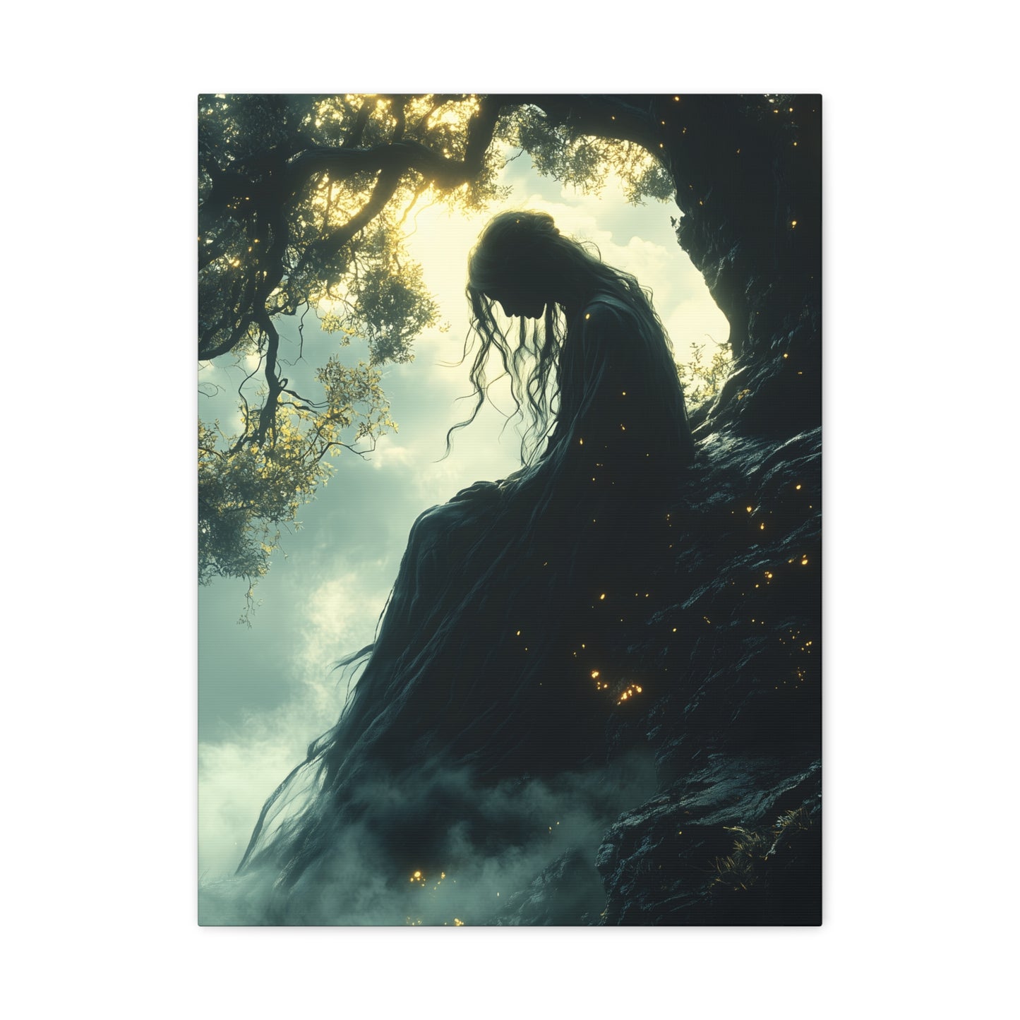 Mystical Forest Canvas Art, Dreamy Home Decor, Bohemian Wall Art, Enchanted Forest Print, Ethereal Nature Artwork, Gift for Nature Lovers