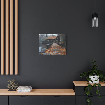 Autumn Landscape Canvas Print, Cozy Home Wall Art, Fall Decor, Nature Photography, Gift for Homeowners, Seasonal Decor