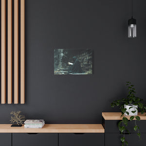 Mystical Reading Wall Art, Canvas Print for Book Lovers, Cozy Home Decor, Fantasy Artwork, Perfect Gift for Readers