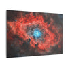 Space Crimson Nebula Glow Print, Stellar Wall Art, Celestial Poster, Galaxy Décor, Astronomical Art