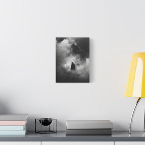 Black and White Wolf Canvas Art Print, Animal Wall Decor, Nature-Inspired Home Decor, Wilderness Art, Unique Gift Idea, Modern Aesthetic