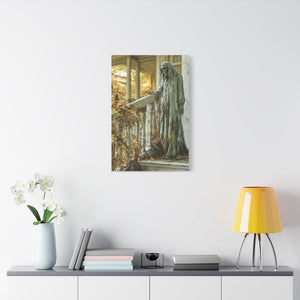 Spooky Gothic Canvas Art, Halloween Decor, Haunted House Wall Art, Creepy Home Decor, Dark Aesthetic