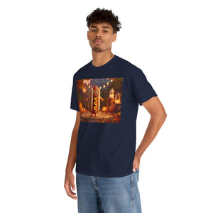 Halloween Hot Dog Tee, Funny Halloween Shirt, Unisex Graphic T-Shirt, Spooky Party Wear, Autumn Festive Apparel, Unique Halloween Gift