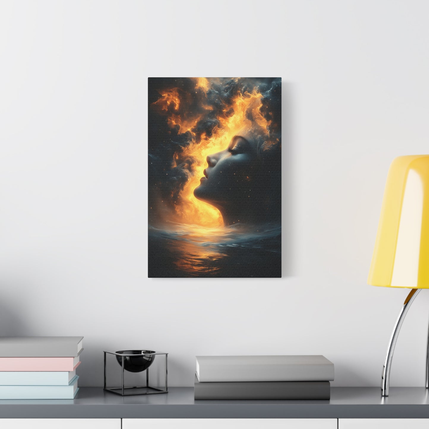 Canvas Wall Art, Modern Portrait, Abstract Design, Home Decor, Unique Gift, Inspirational Art, Boho Decor, Dreamy Atmosphere