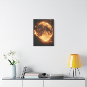 Stretched Canvas Wall Art - Radiant Moon Design