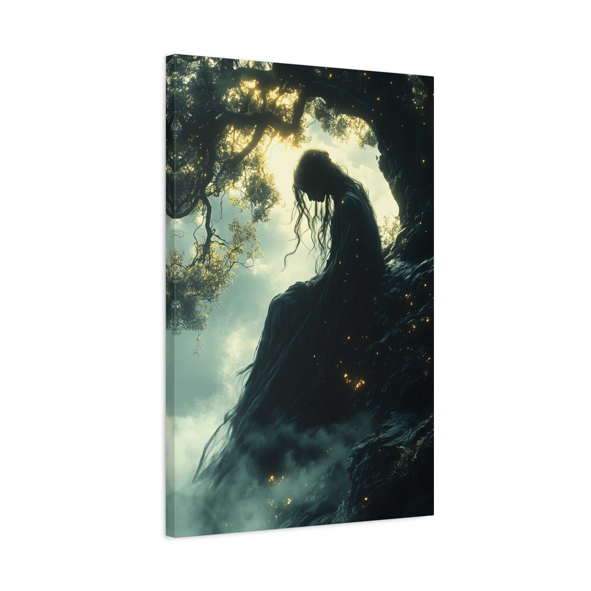 Mystical Forest Canvas Art, Dreamy Home Decor, Bohemian Wall Art, Enchanted Forest Print, Ethereal Nature Artwork, Gift for Nature Lovers