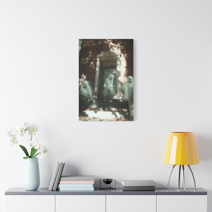 Ghostly Wall Art, Spooky Decor for Halloween, Haunted House Artwork, Paranormal Canvas, Unique Home Decoration