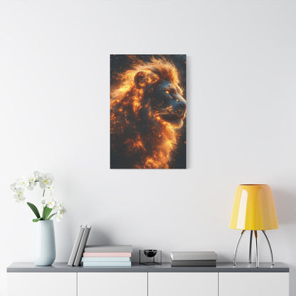 Fierce Lion Canvas Artwork, Wild Animal Decor, Bold Home Wall Art, Inspirational Gift, Unique Lion Print, Modern Decor