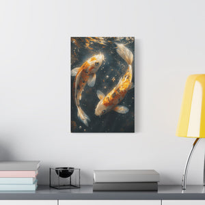 Serene Koi Canvas Print, Aquatic Art, Home Décor, Meditation Gift, Nature Wall Art, Zen Décor