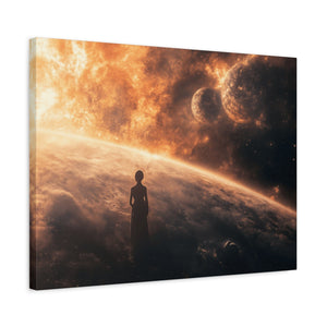 Cosmic Canvas Art Print, Space Wall Decor, Sci-Fi Home Decor, Galaxy Artwork, Astronaut Print, Celestial Gift Ideas