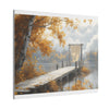 Autumn Décor, Canvas Art, AI Autumn Landscape, Nature Artwork Gift, Modern Wall Hanging, Unique Wall Art