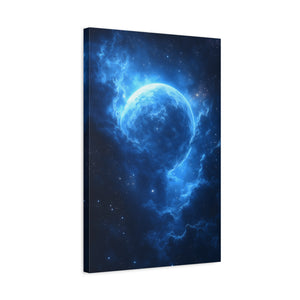 Stellar Canvas Art Print, Galaxy Wall Décor, Celestial Home Decoration, Starry Night Artwork, Cosmic Blue Decor