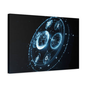 Galactic Matte Canvas Art, Astronomy Wall Decor, Modern Space Print, Home Office Artwork, Celestial Gift Idea
