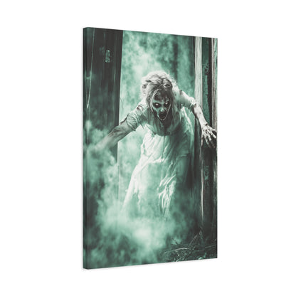 Haunting Matte Canvas Print, Wall Art for Halloween, Scary Decor, Spooky Home Decoration, Horror Lovers Gift, Creepy Artwork