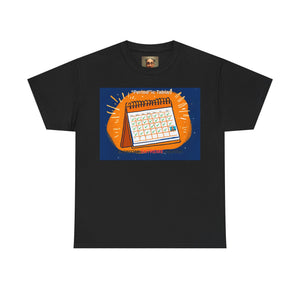 Periodic Table Calendar Tee — Humorous Science Pun T-Shirt