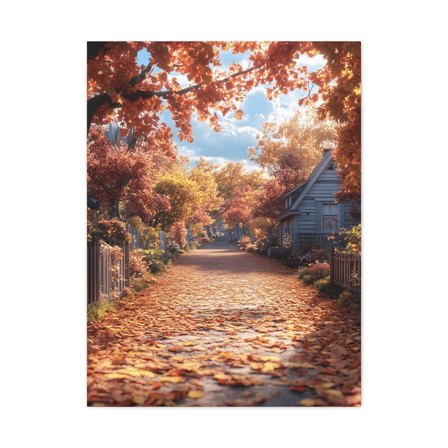 Autumn Landscape Canvas Wall Art Print, Fall Decor, Home Decoration, Nature Artwork, Seasonal Gift, Cozy Vibes, Rustic Wall Decor