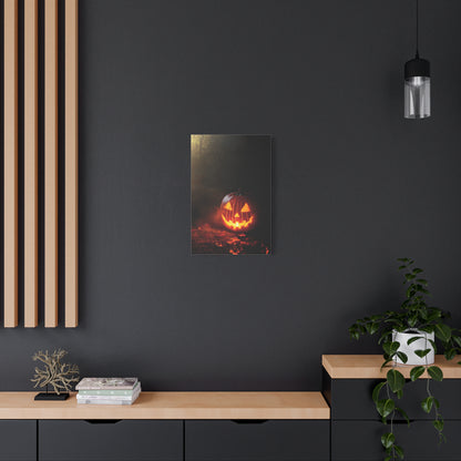 Halloween Pumpkin Canvas Art Print, Spooky Wall Decor, Fall Home Decoration, Halloween Party Decoration, Pumpkin Artwork