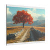 Autumn Décor, Canvas Art, AI Autumn Landscape, Nature Artwork Gift, Modern Wall Hanging, Unique Wall Art