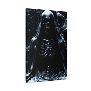 Gothic Canvas Art, Dark Aesthetic Print, Macabre Decor, Skull Artwork, Spooky Home Decor, Halloween Decoration, Unique Wall Art