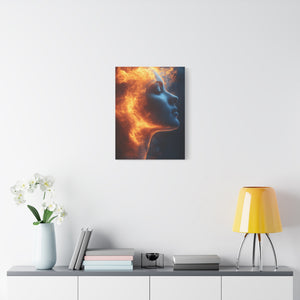 Stretched Canvas Art Print, Abstract Portrait Wall Décor, Bohemian Home Décor, Unique Gift