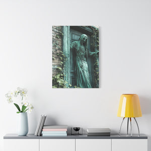 Creepy Gothic Canvas Art, Spooky Decor for Halloween, Wall Art, Unique Gift for Goth Lovers, Eerie Home Decoration