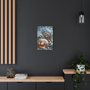 Halloween Canvas Art Print, Creepy Wall Decor, Spooky Home Decor, Haunted House Decoration, Fall Artwork, Pumpkin Scare