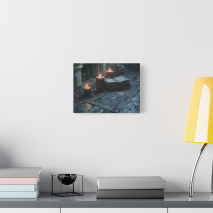 Mystical Candlelit Canvas Art, Gothic Home Decor, Witchy Wall Art, Dark Aesthetic Print, Spiritual Living Room Artwork