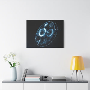 Galactic Matte Canvas Art, Astronomy Wall Decor, Modern Space Print, Home Office Artwork, Celestial Gift Idea