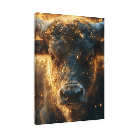 Stretched Canvas Wall Art, Bull Artwork for Home Decor, Rustic Farmhouse Style, Perfect Gift for Animal Lovers, Ideal for Living Room [...]