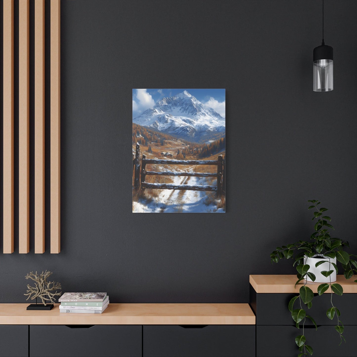 Mountain Landscape Canvas Print, Wall Art, Home Decor, Office Decor, Nature Lover Gift, Cozy Cabin Style