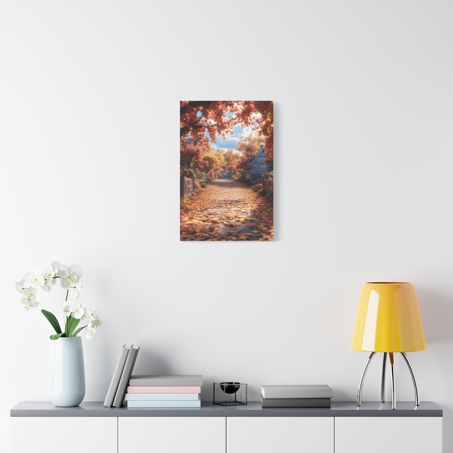 Autumn Landscape Canvas Wall Art Print, Fall Decor, Home Decoration, Nature Artwork, Seasonal Gift, Cozy Vibes, Rustic Wall Decor