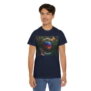 Playful Unisex Heavy Cotton Tee featuring humorous hacky sack graphic, perfect for casual wear.