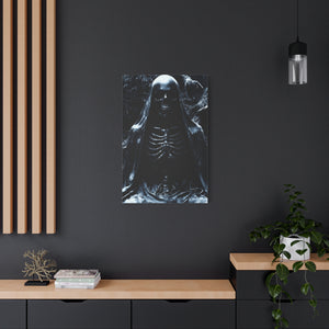 Gothic Canvas Art, Dark Aesthetic Print, Macabre Decor, Skull Artwork, Spooky Home Decor, Halloween Decoration, Unique Wall Art