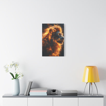 Fierce Lion Canvas Artwork, Wild Animal Decor, Bold Home Wall Art, Inspirational Gift, Unique Lion Print, Modern Decor