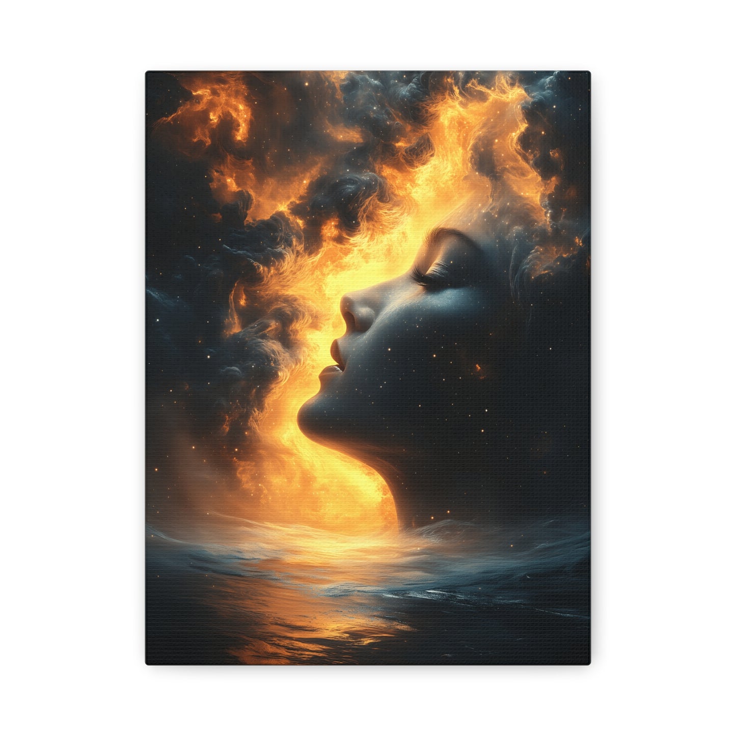 Canvas Wall Art, Modern Portrait, Abstract Design, Home Decor, Unique Gift, Inspirational Art, Boho Decor, Dreamy Atmosphere