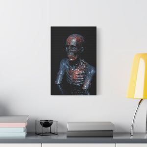 Stretched Canvas Art Print, Gothic Skeleton Wall Decor, Macabre Home Aesthetic, Halloween Wall Art, Dark Artwork for Spooky Vibes