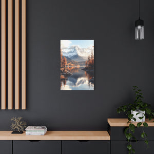 Serene Landscape Canvas Art, Nature Decor, Wall Art Print, Mountain Scene, Autumn Home Decoration