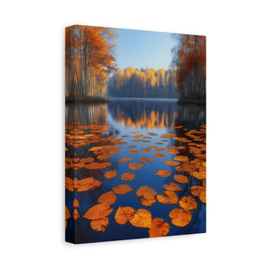 Autumn Reflections Canvas Print, Fall Decor, Nature Wall Art, Home Interior, Seasonal Artwork, Perfect Gift for All Occasions