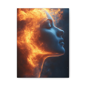 Stretched Canvas Art Print, Abstract Portrait Wall Décor, Bohemian Home Décor, Unique Gift