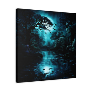 Nature-Inspired Stretched Canvas Art for Home Decor, Serenity Wall Art, Blue Forest Landscape, Perfect Gift for Nature Lovers, [...]
