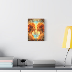 Artistic Gemini Canvas Print, Home Decor, Gallery Artwork, Unique Gift, Contemporary Art