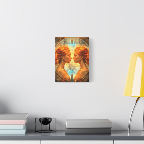 Artistic Gemini Canvas Print, Home Decor, Gallery Artwork, Unique Gift, Contemporary Art