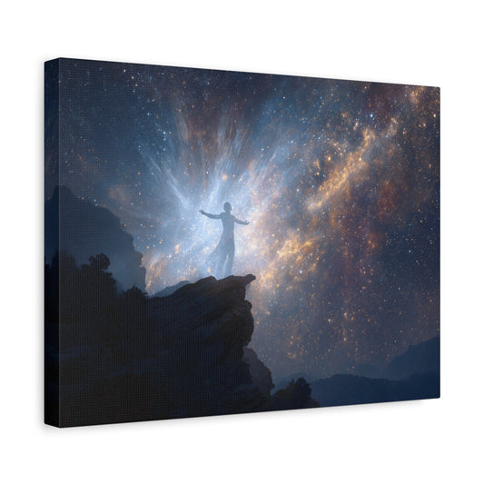 Cosmic Canvas Wall Art, Inspirational Decor, Galaxy Artwork, Home Decor, Celestial Wall Print, Meditation Art, Gift Idea