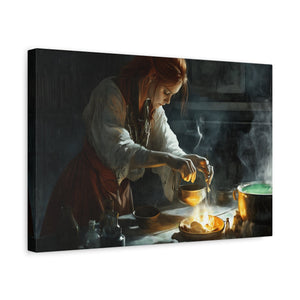 Magical Kitchen Canvas Wall Art, Fantasy Home Decor, Spellbinding Artwork, Witchy Gift, Kitchen Wall Decor, Cozy Vibes